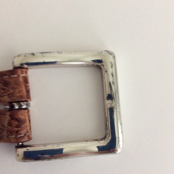 Moore & Giles Belt Mens Size 44 Leather Silver Buckle - Picture 6 of 11